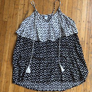 Old Navy Patterned Layer Tassel Tank